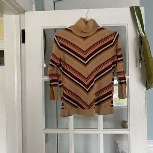 Vintage GAP Multicolor Chevron Turtleneck Sweater